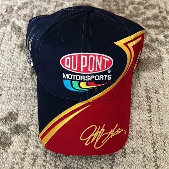 Chase Authentics Dupont Motorsports Jeff Gordon NASCAR Red, Blue and Yellow Hat - Picture 8 of 8